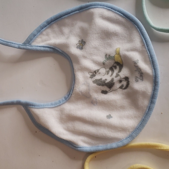 CWW HW Carter & Sons Vintage Zoo Animal Baby Bibs x5 - Picture 2 of 9